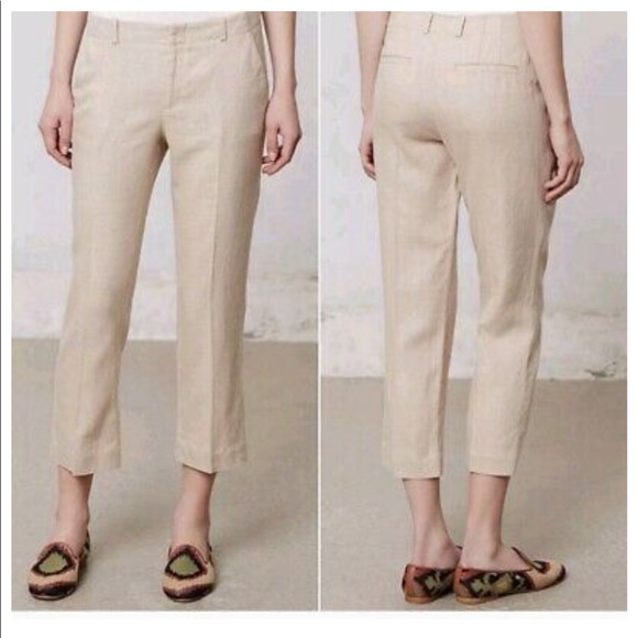 Anthropologie Elevenses linen pants